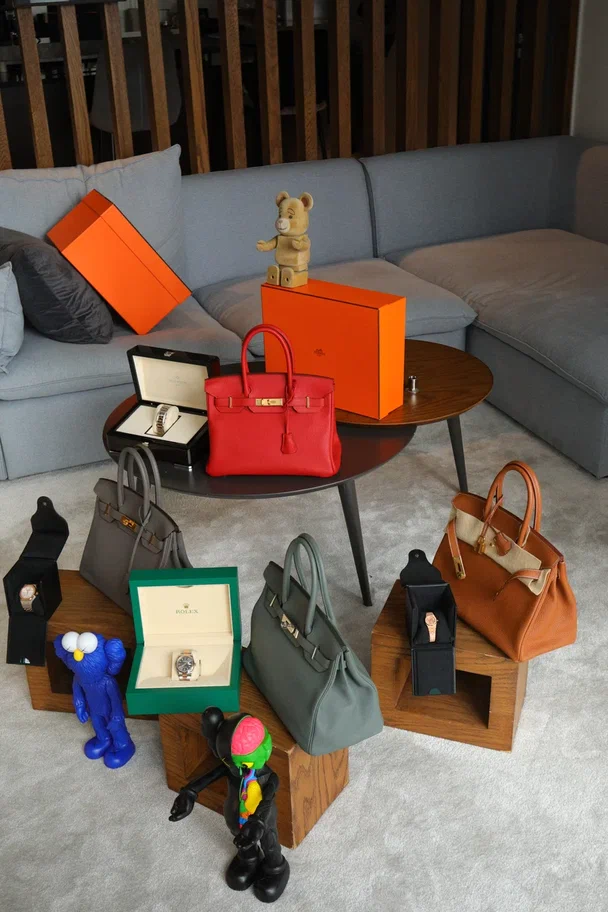 Luxury bags at Dauri Club, Tbilisi