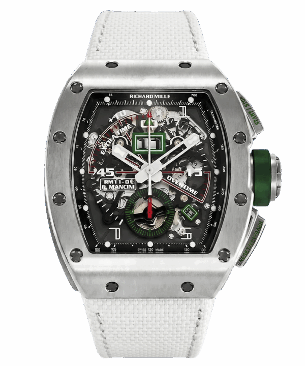 Richard Mille RM 65-01 white ceramic skeleton chronograph at Dauri Club Tbilisi