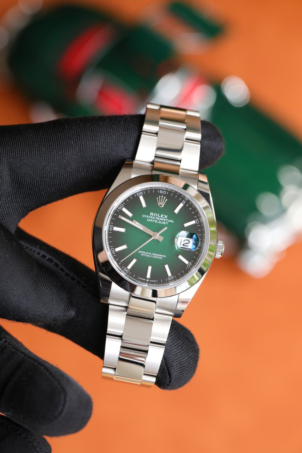 Rolex movement being serviced on a watchmaker's bench at Dauri Club, Tbilisi
